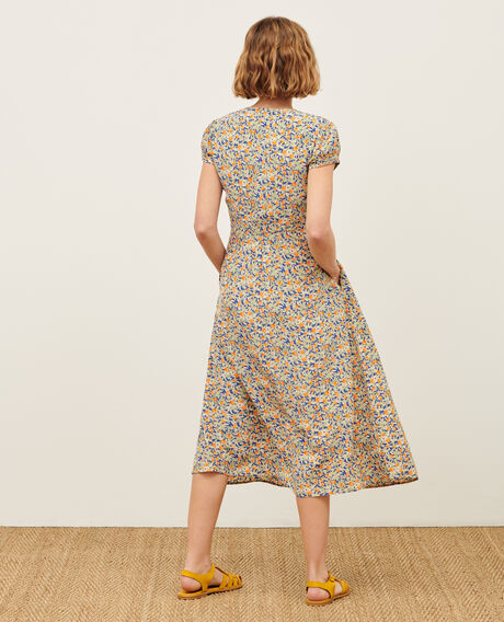 LUDIVINE - Vestido largo fluido 0661 zest blue 3sdr167v02
