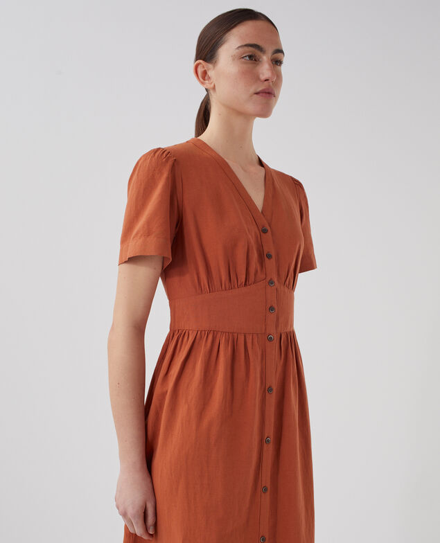 Vestido midi U260 orange