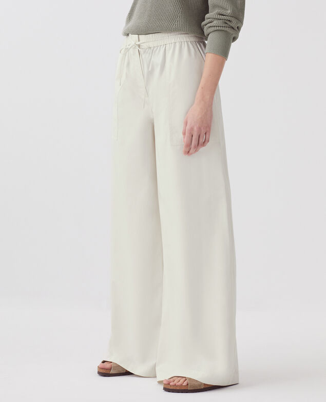 YVONNE - Pantalón amplio J010 white onyx