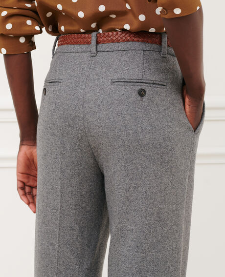 BLANDINE - Pantalón recto de franela 8901 04 gray 2wpa037w17