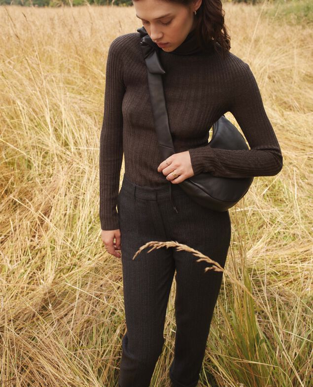 Jersey cuello vuelto de lana merino