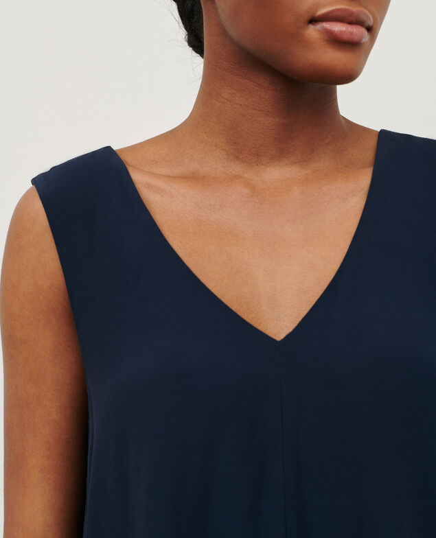 Vestido corto fluido 0693 navy