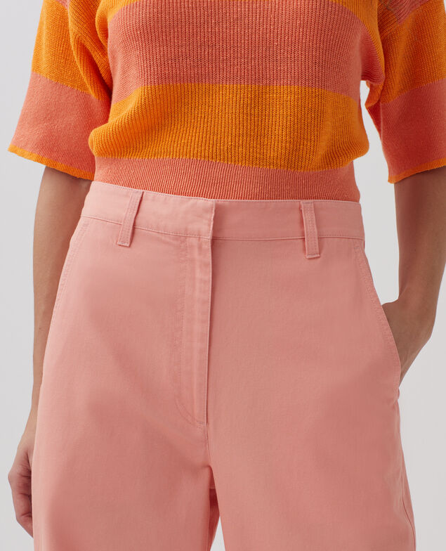 BLANDINE - Pantalón recto H100 coral almond