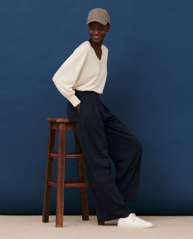 YVONNE - Pantalón ancho con pinzas