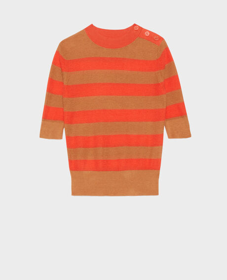 Jersey con manga corta de lino 0240 tiger lily stripes 3sju093l01