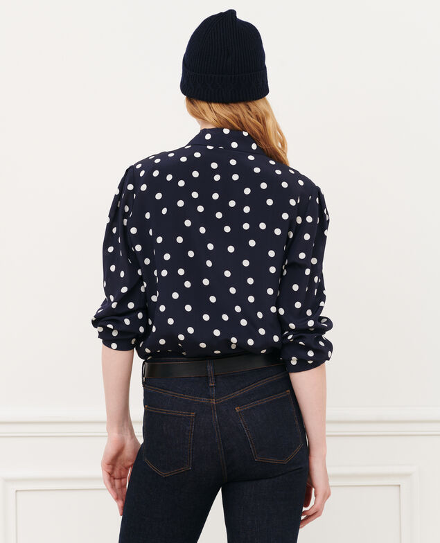 SIBYLLE - Camisa de seda 8855 69 navy dots