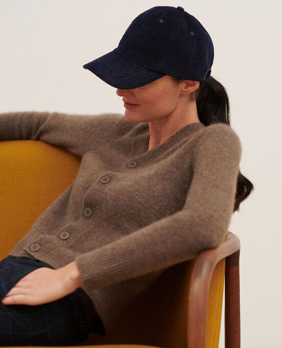 Cárdigan de cachemir A350 LIGHT BROWN KNIT