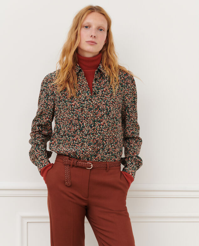 SIBYLLE - Camisa de seda 8859 24 orange print