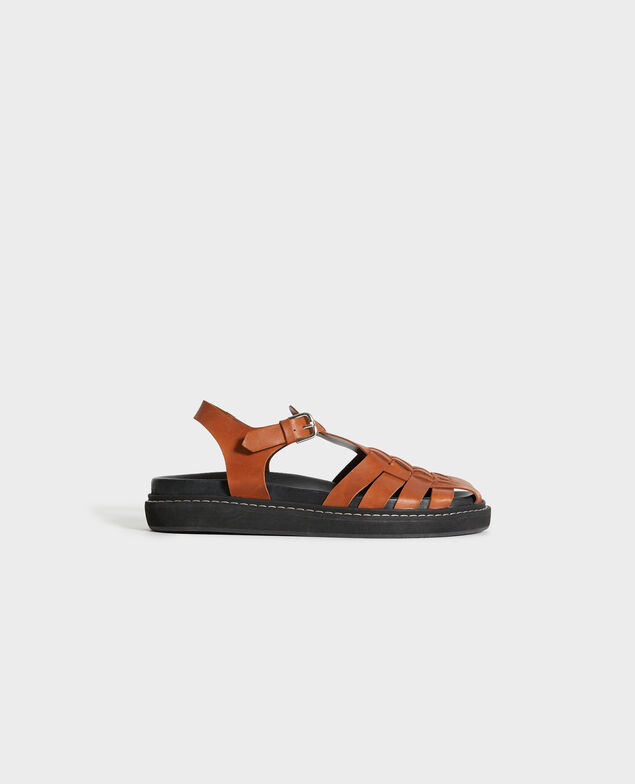 Sandalias de piel 31 beige