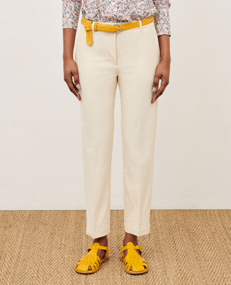 MARGUERITE - Pantalón cigarette 4142 ecru 3spj005p04