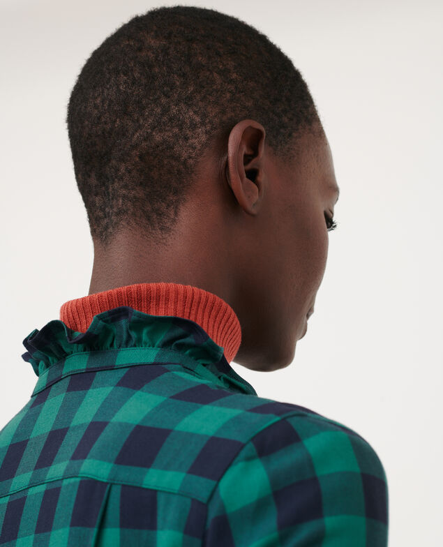 Camisa fluida de cuadros 8866 55 green check