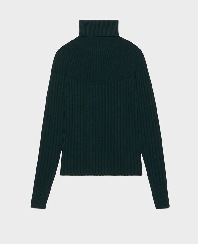 Jersey ajustado de lana merino 8834 55 green
