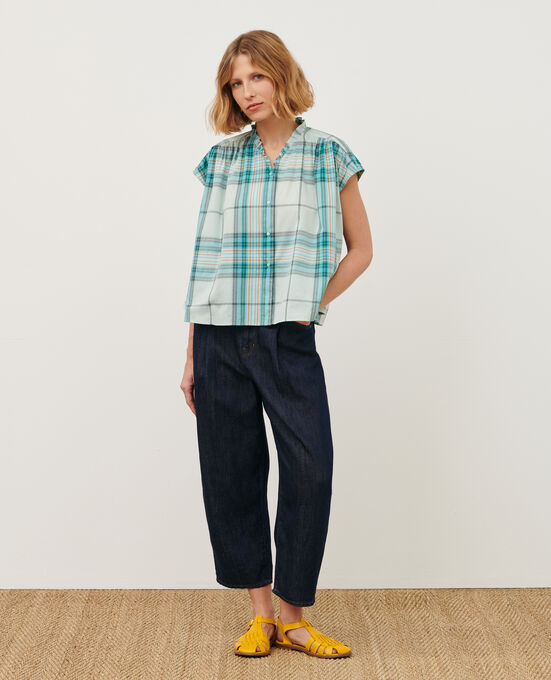 Blusa de algodón 0601 LIGHTBLUE