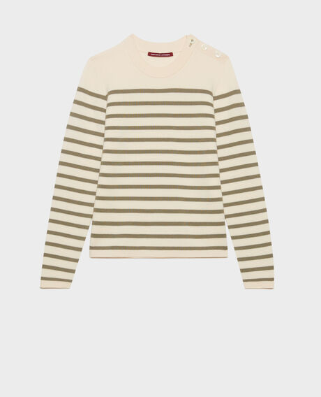 MADDY - Jersey marinero de lana merina 0561 vetiver stripes 2wju244w21