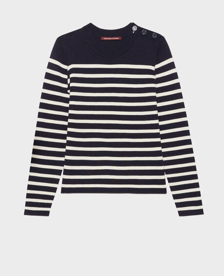 MADDY - Jersey marinero de lana merina 8875 69 navy stripes 2wju244w21