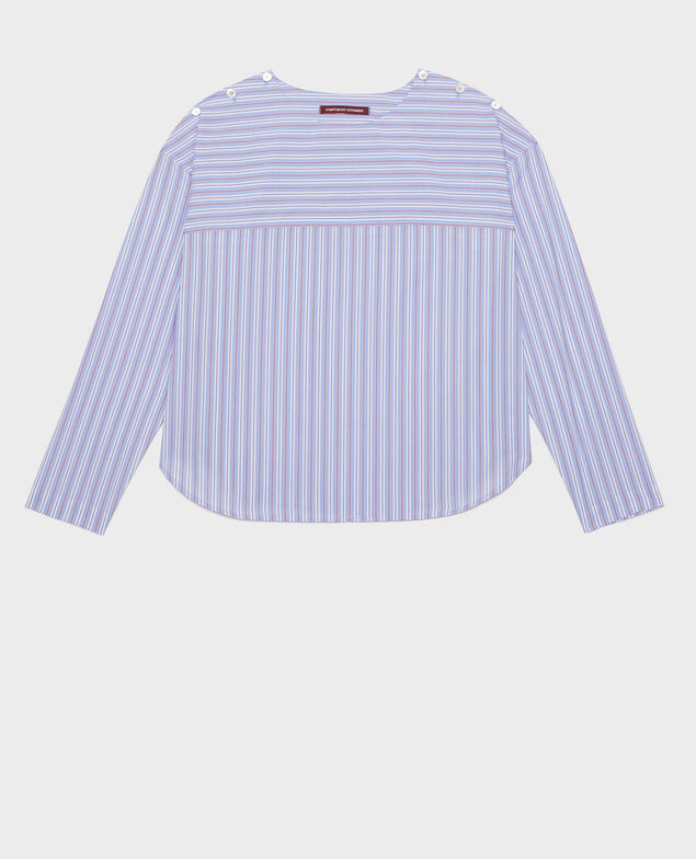 Blusa rayada oversize Popeline stripes