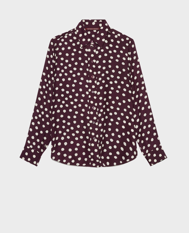 SIBYLLE - Camisa de seda con estampado Maxidot purple