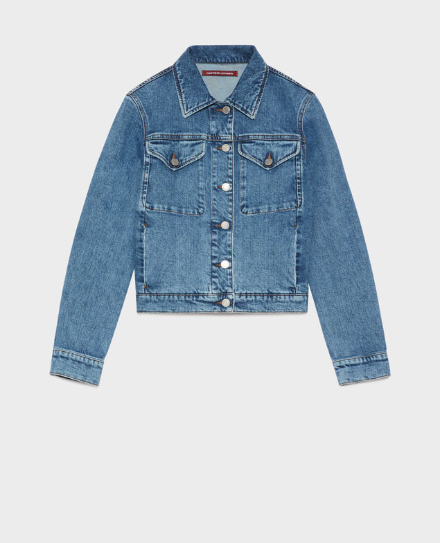 Chaqueta vaquera corta 0642 vintage wash denim 3sjd264c64