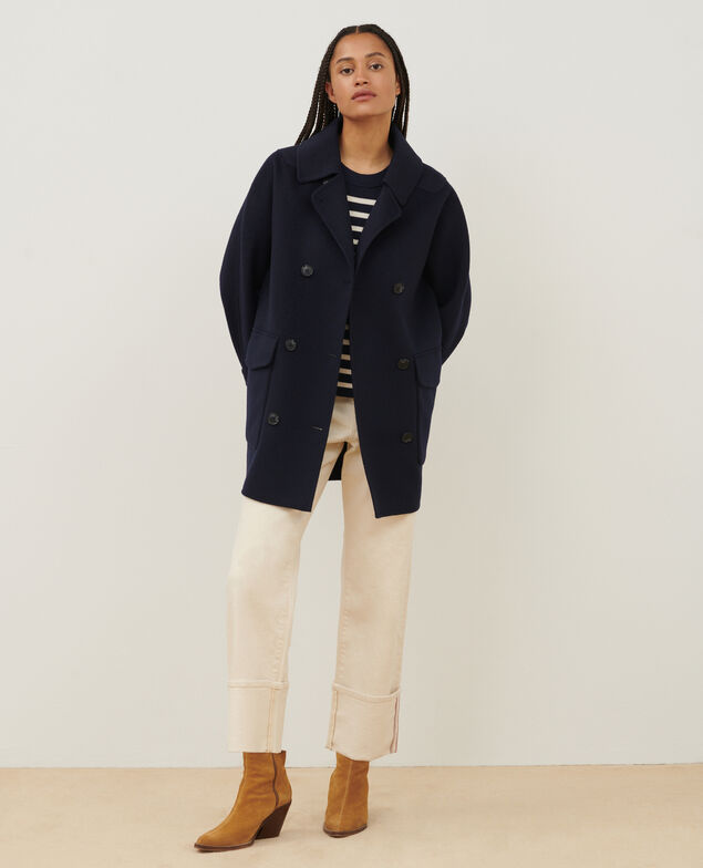 Chaquetón de doble cara de lana y cachemir 8841 69 navy 3wco021w02
