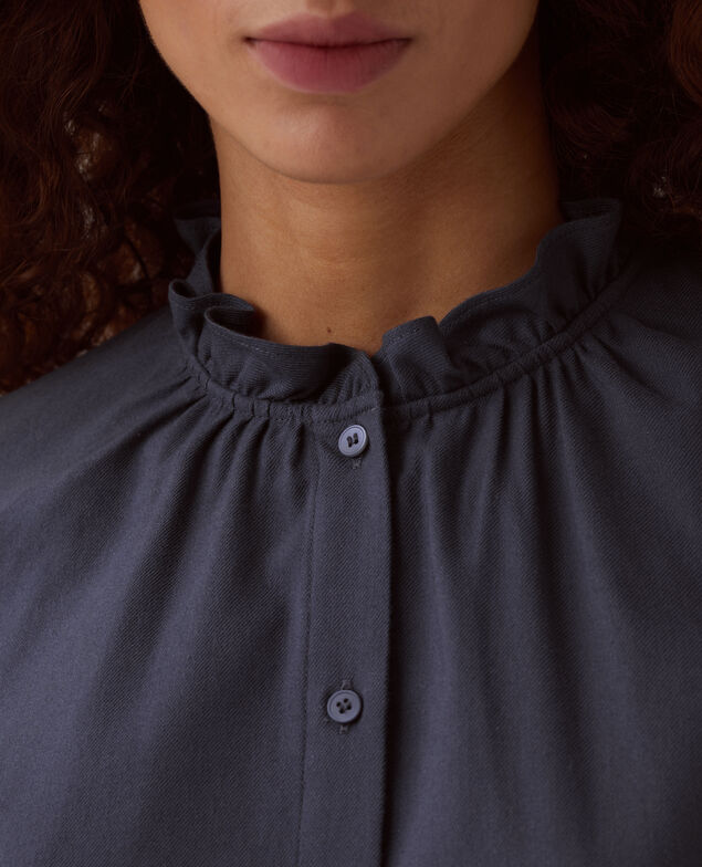 Blusa con cuello de volantes I083 odyssey gray