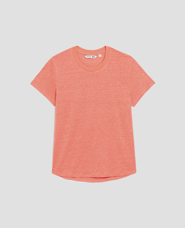 AMANDINE - Camiseta con cuello redondo de lino U120 pink