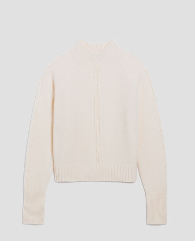 Jersey de cachemir con cuello alto I300 pearled ivory