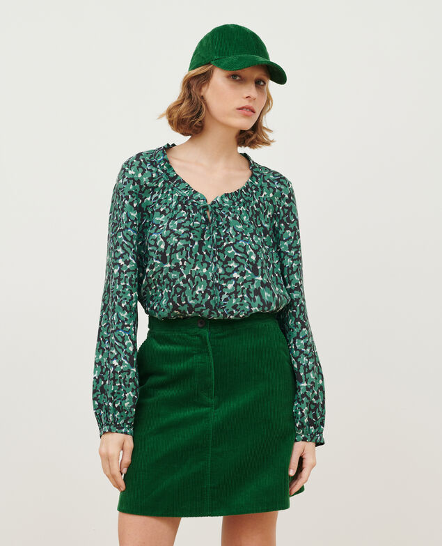 Blusa estampada fluida