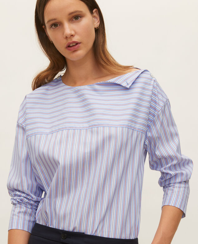 Blusa rayada oversize Popeline stripes