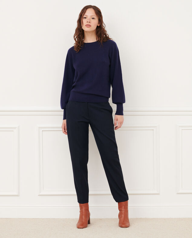 Jersey cuello redondo de cachemir 8846 69 navy