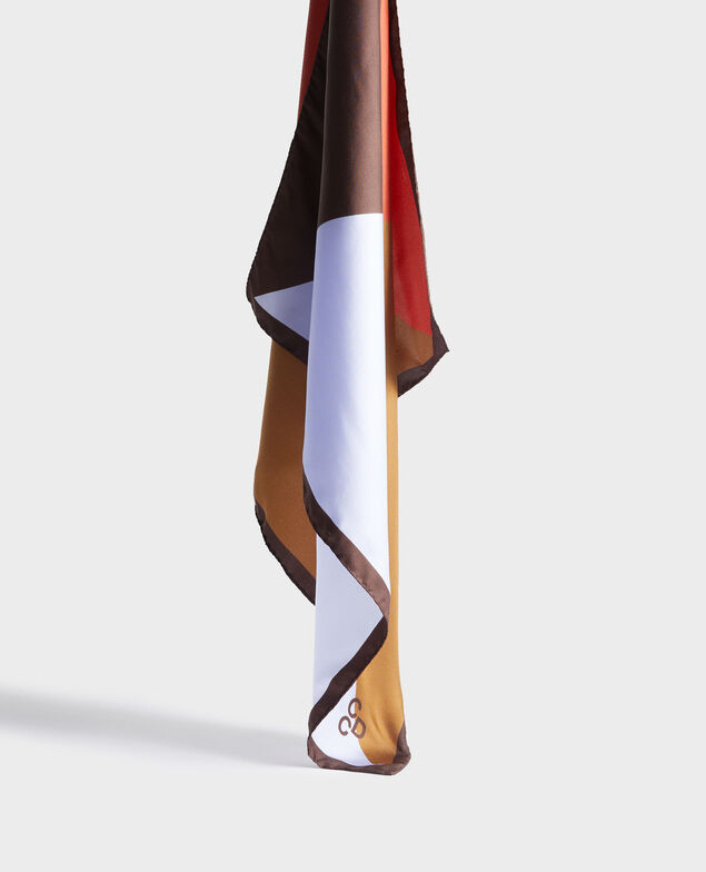 Foulard cuadrado de seda Blue heron Nassana