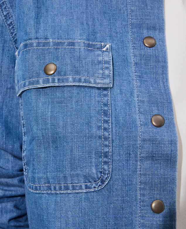 Camisa vaquera con bolsillos Denim medium wash