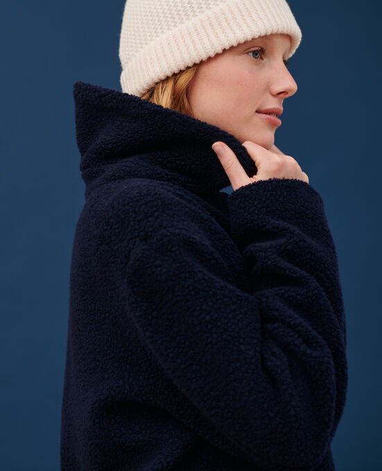 Abrigo largo de lana mezclada 8851 66 BLUE