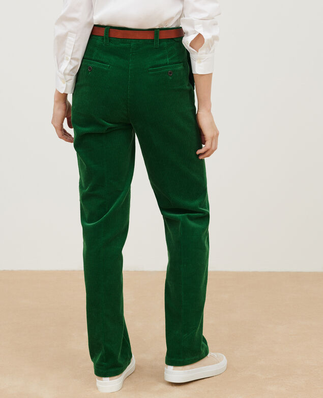 BLANDINE - Pantalón recto de pana A554 green 2wpa037c01