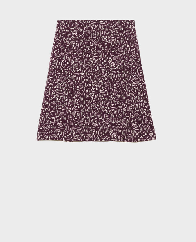 Falda cruzada estampada Cyanotype purple