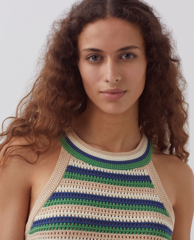 Vestido corto de crochet H543 st multic green