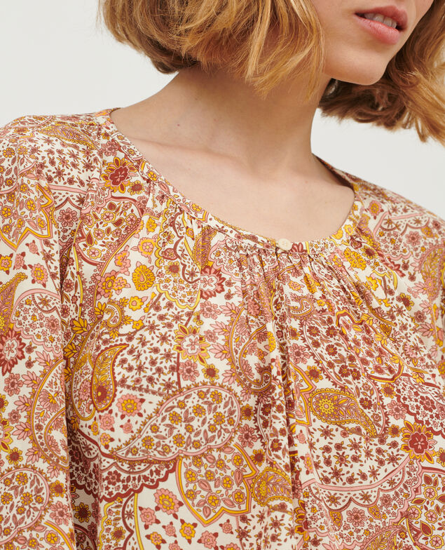 Blusa estampada fluida
