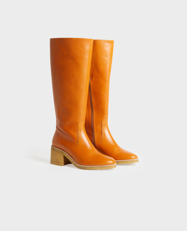 Botas de cuero con suela de crepé 4249 camel Payenne