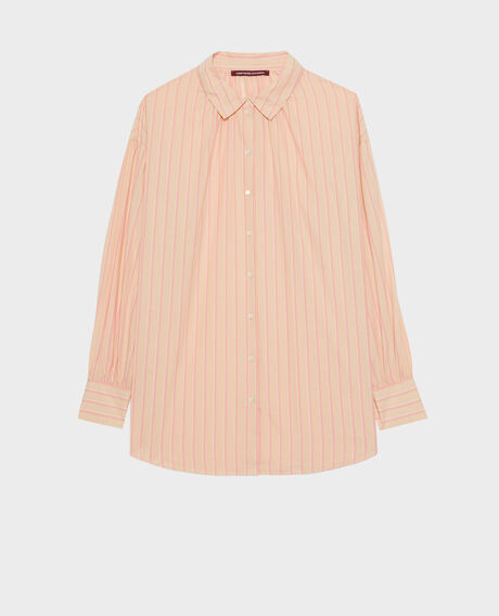 Camisa túnica de algodón 0470 apricot stripe 3ssh283c21
