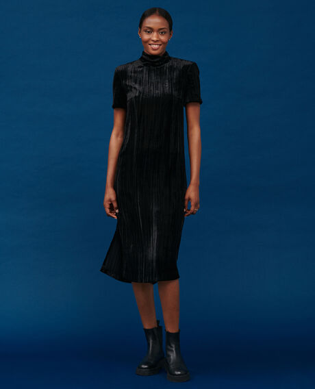 Vestido midi de terciopelo 4216 black_beauty 2wdr259v19