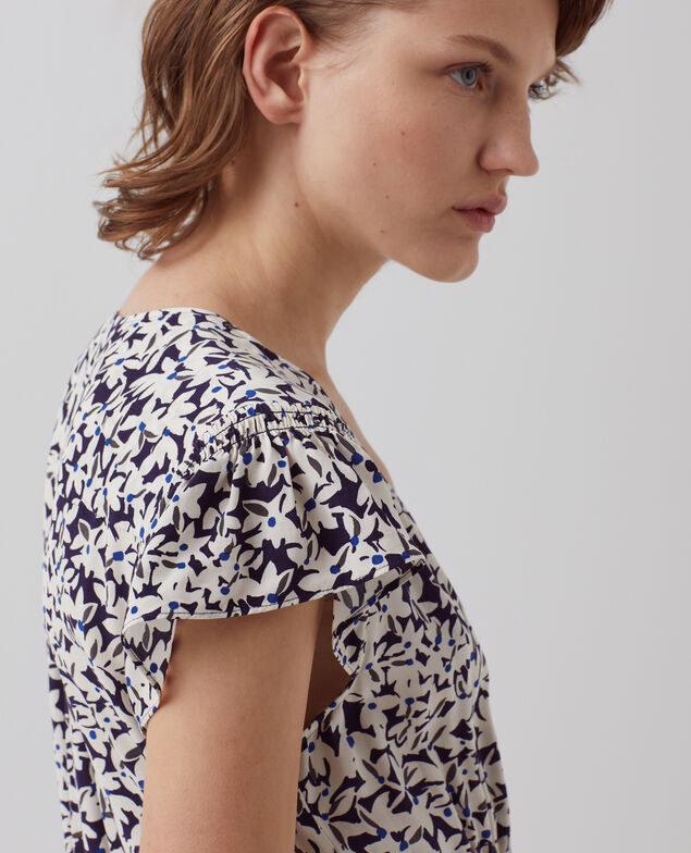 LUDIVINE - Vestido estampado fluido H000 petal blue