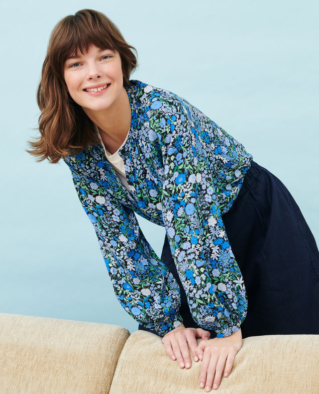 Blusa amplia estampada 98 print blue