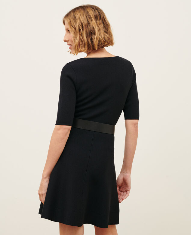 Vestido corto de lana 8824 09 black