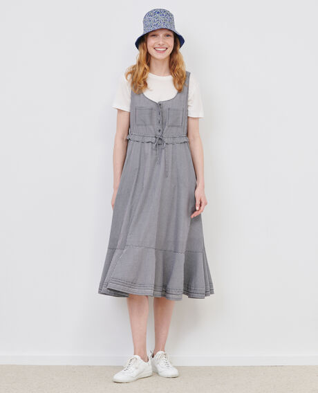 Vestido evasé de gasa de algodón 88 vichy 2sdr181c71