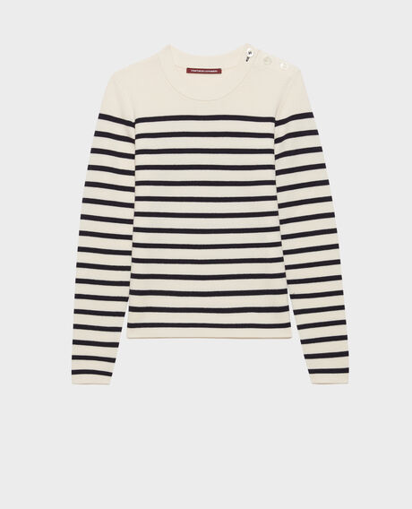 MADDY - Jersey marinero de lana merina 8842 01 offwhite 2wju244w21