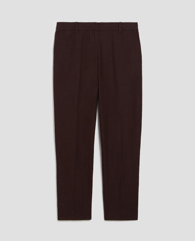 MARGUERITE - Pantalón cigarette J790 chocolate plum