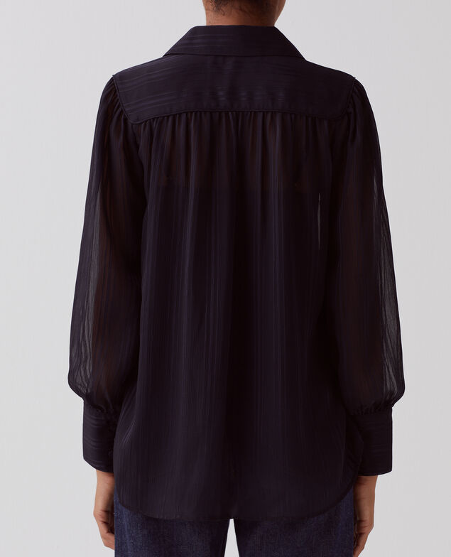 Camisa fluida de manga larga H695 night sky