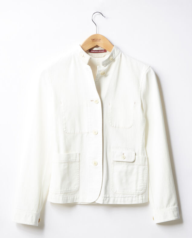 Chaqueta cuello mao Off white
