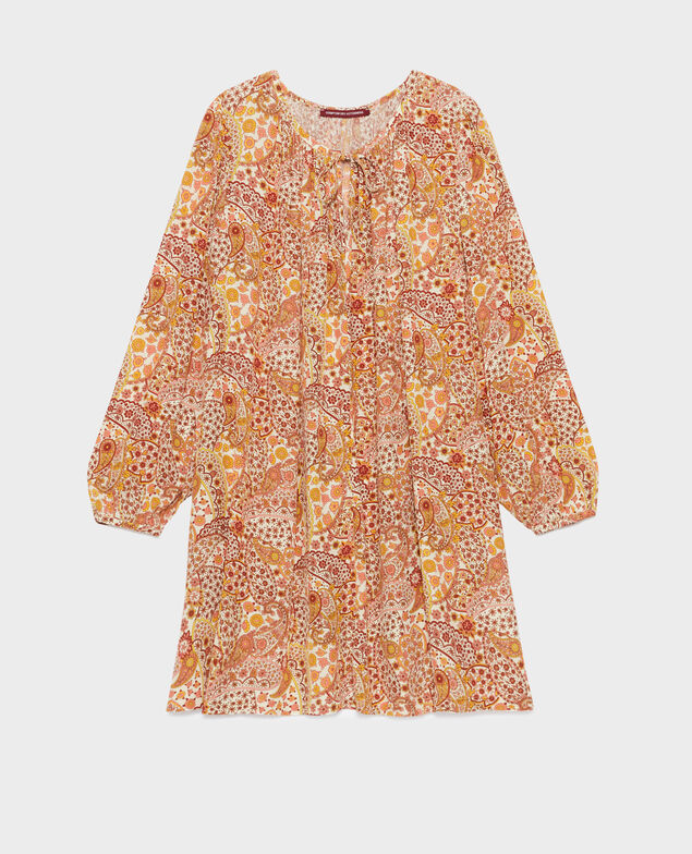 Vestido estampado fluido A323 paisley afterglow 3wdr065v02