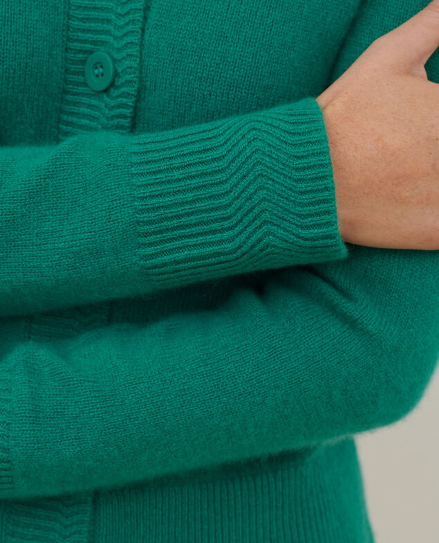 Cárdigan de cachemir 0553 emerald green