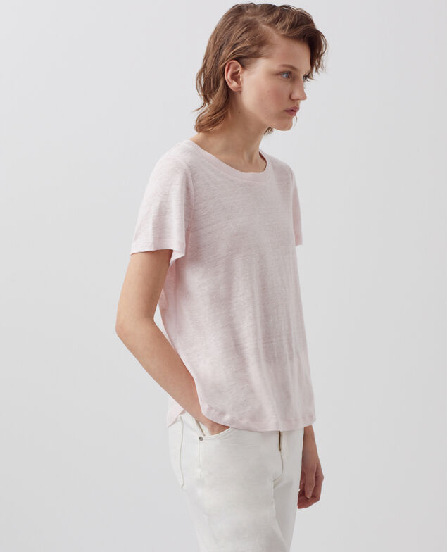 AMANDINE - Camiseta con cuello redondo de lino